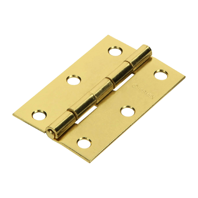 Bisagra rectangular 2-1/2", acero latonado
