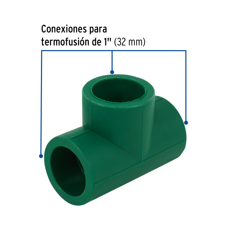 Tee de PPR sencilla , 1", 32mm