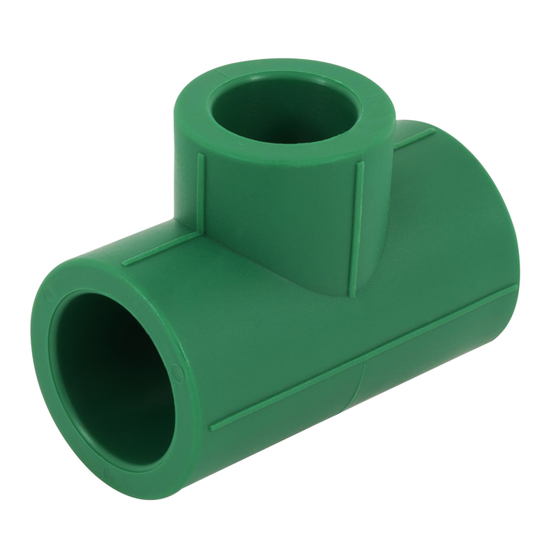 Tee de PPR reducida, 3/4"x3/4"x1/2", 25x25x20mm
