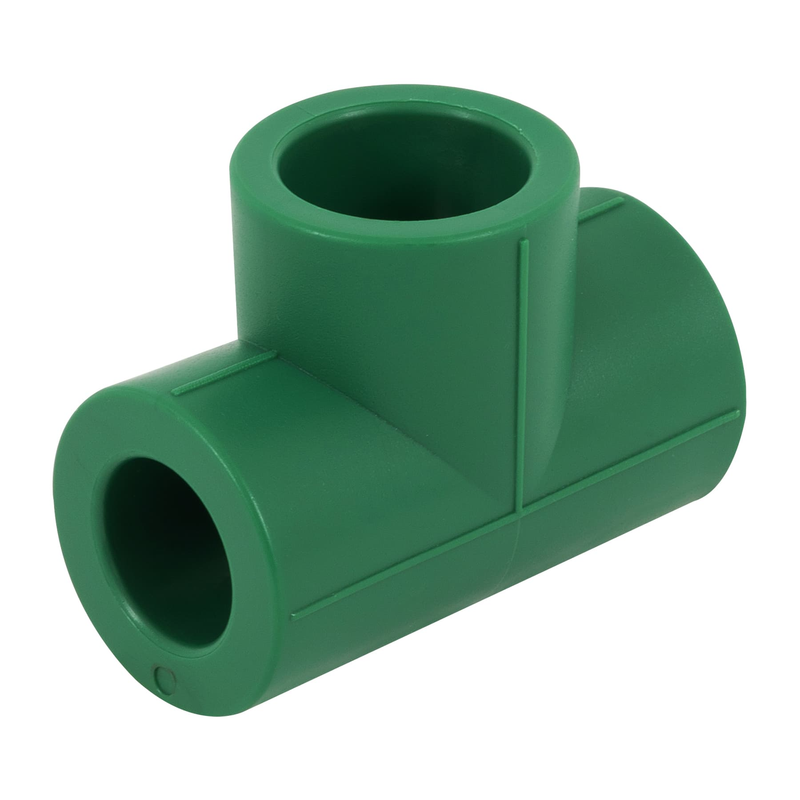 Tee de PPR reducida, 3/4"x1/2"x3/4", 25x20x25mm