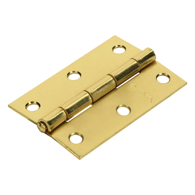 Bisagra rectangular 3", acero latonado