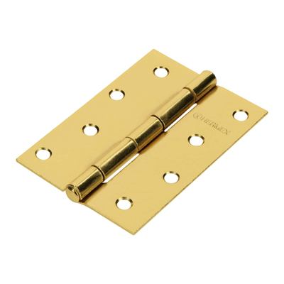 Bisagra rectangular 4", acero latonado