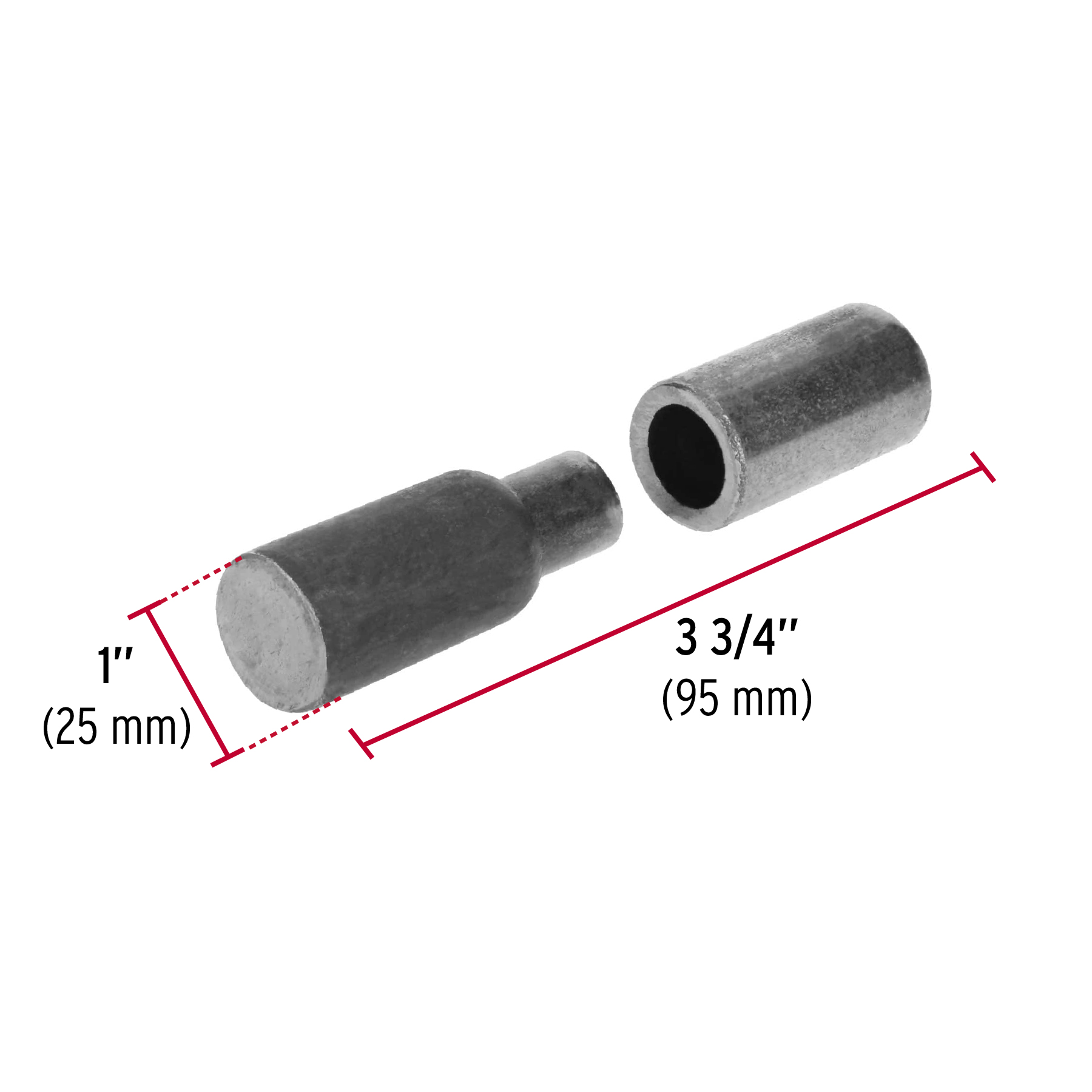 Bisagra tubular soldable 1"