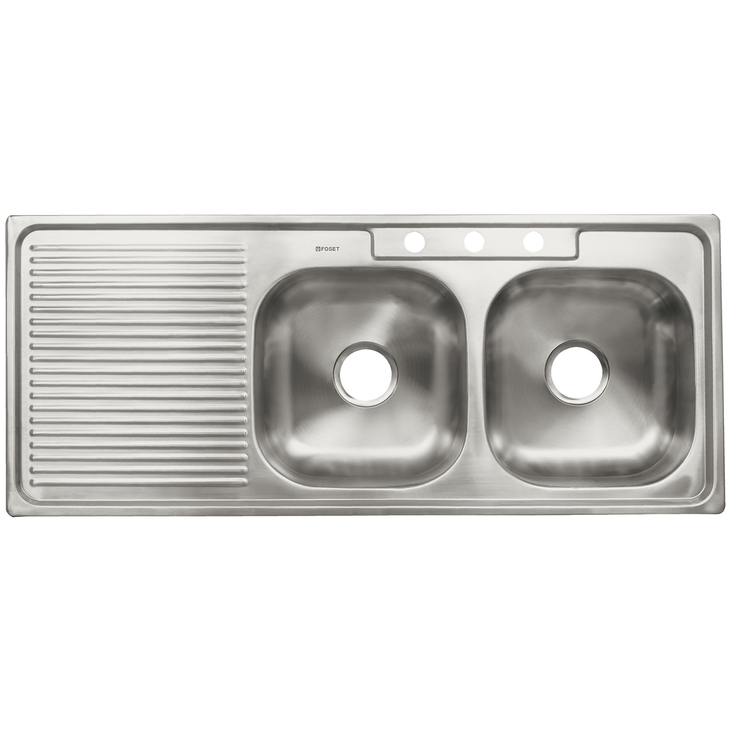 Tarja de empotrar 120x50x15 cm doble tina derecha Basic