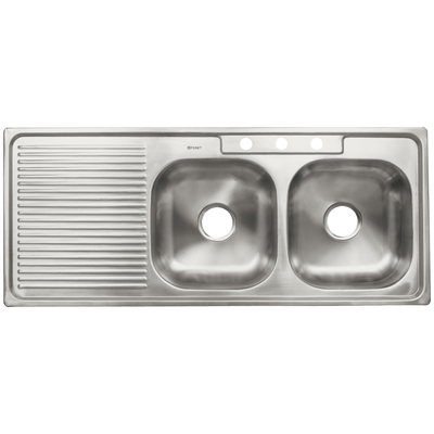 Tarja de empotrar 120x50x15 cm doble tina derecha Basic