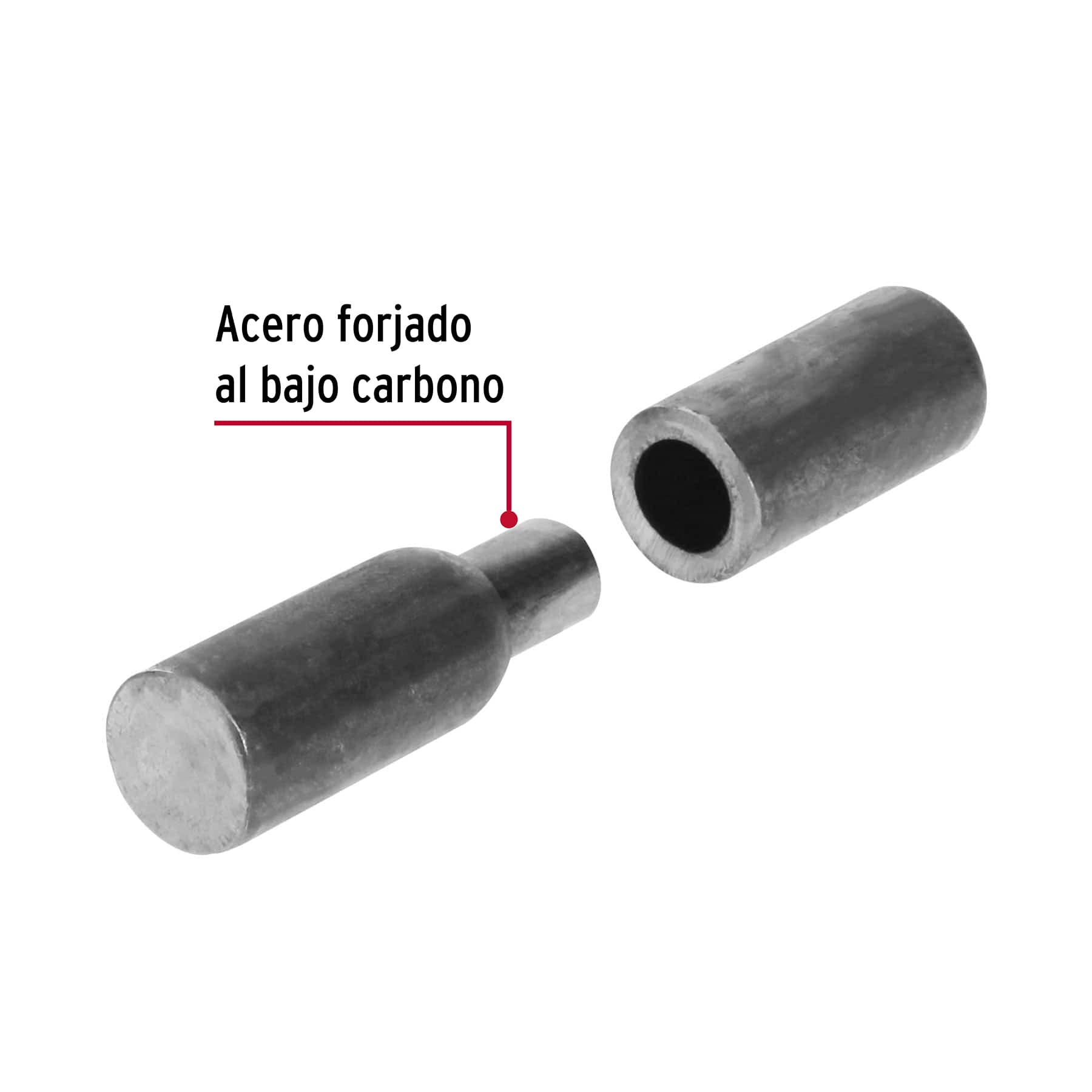 Bisagra tubular, soldable, 1/2"