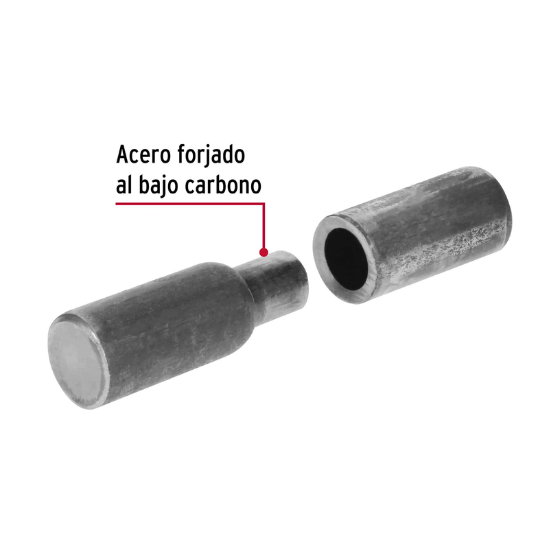 Bisagra tubular soldable de 3/4", HERMEX