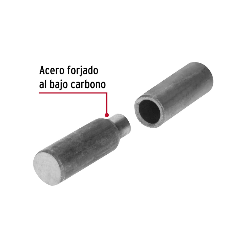 Bisagra tubular soldable de 3/8", HERMEX