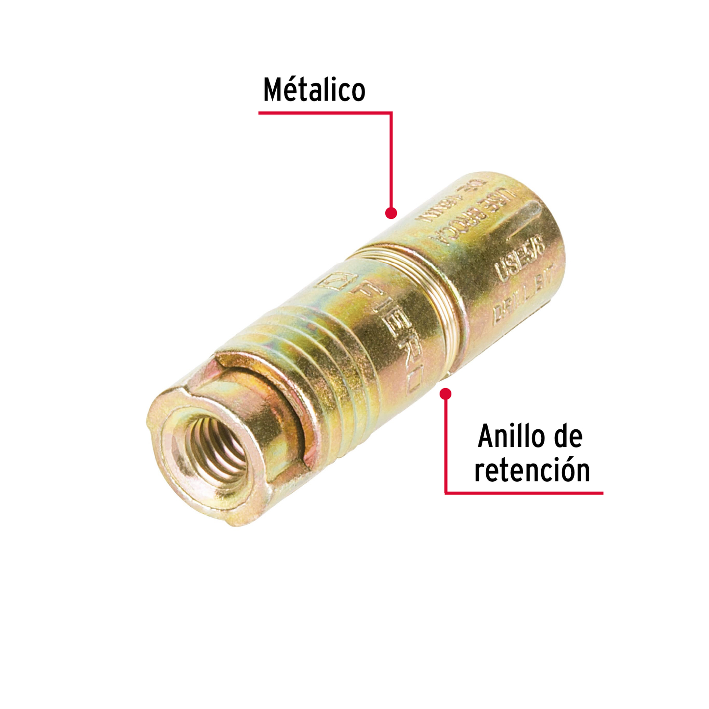 Taquete de expansión, 5/16", bolsa 4 piezas