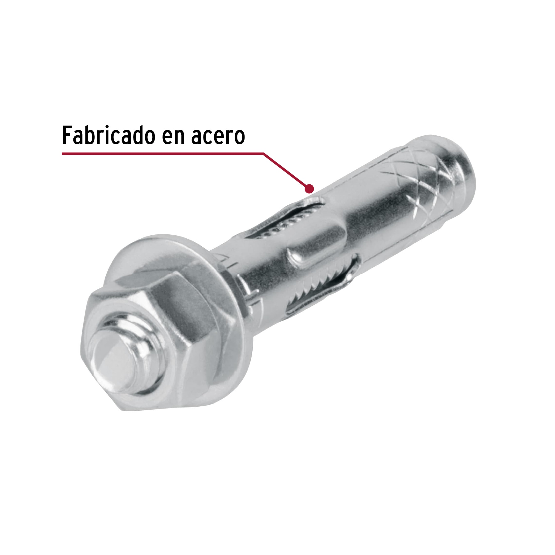 Taquete de expansión, 5/16" con tornillo, caja 100 piezas