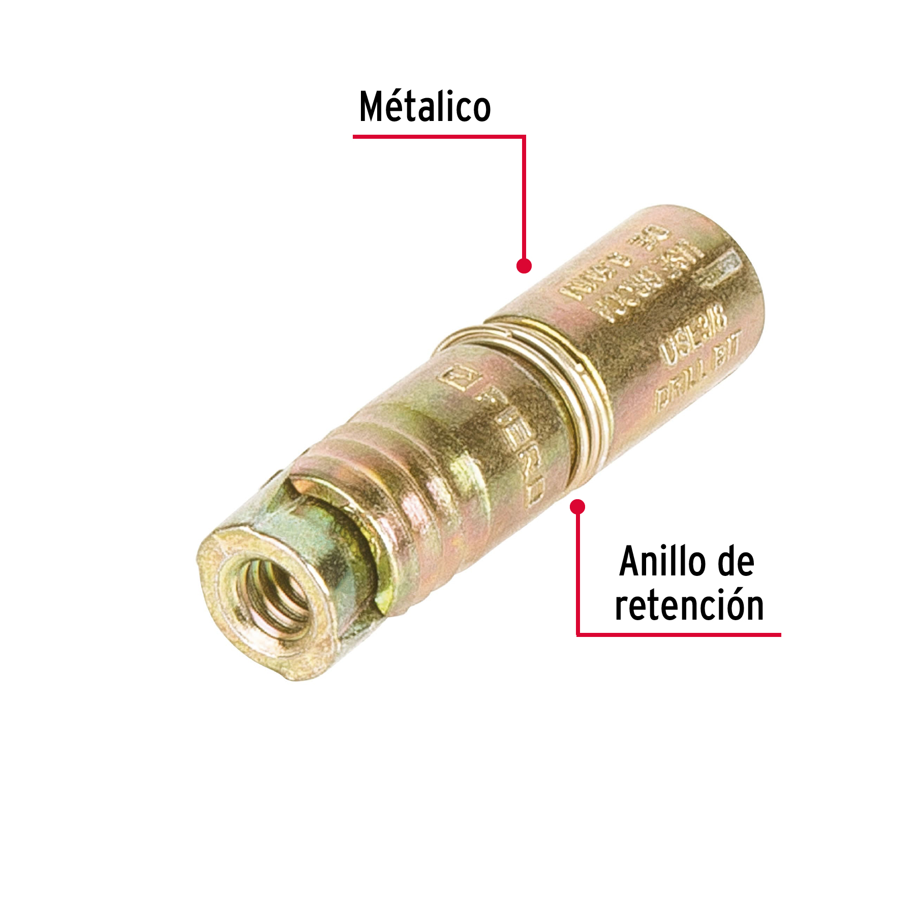 Taquete de expansión, 3/16", bolsa 4 piezas