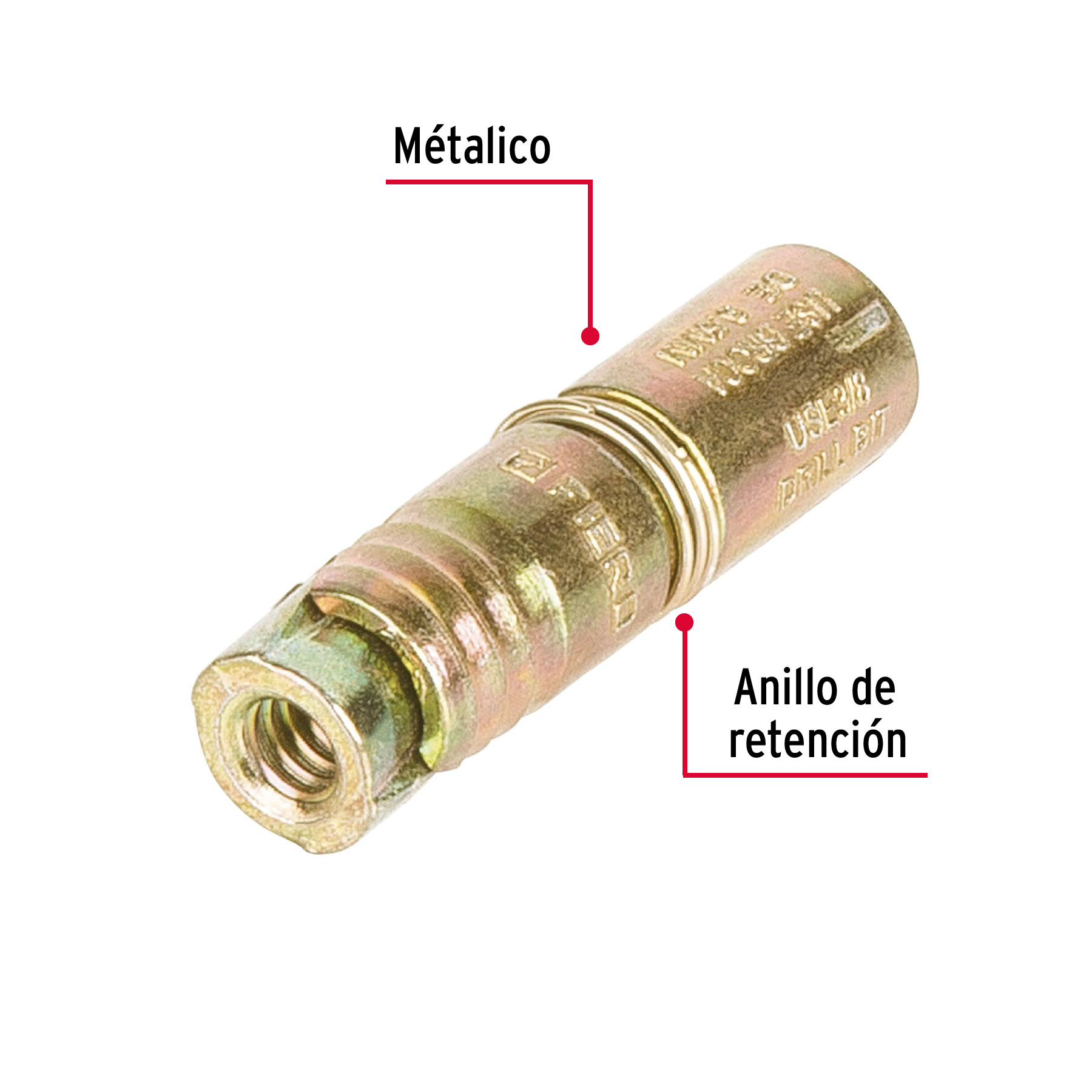 Taquete de expansión, 3/16" sin tornillo, caja 100 piezas