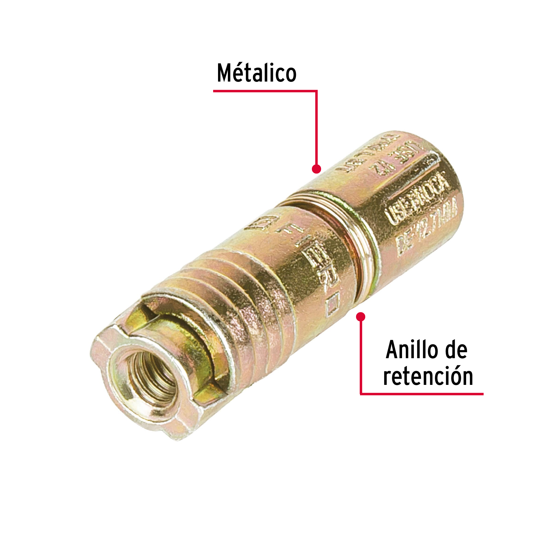 Taquete de expansión, 1/4", bolsa 4 piezas