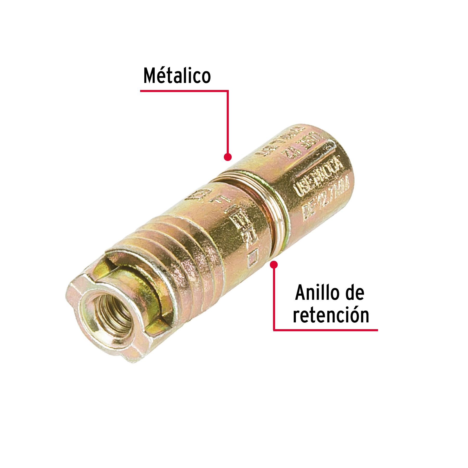 Taquete de expansión, 1/4" sin tornillo, caja 100 piezas