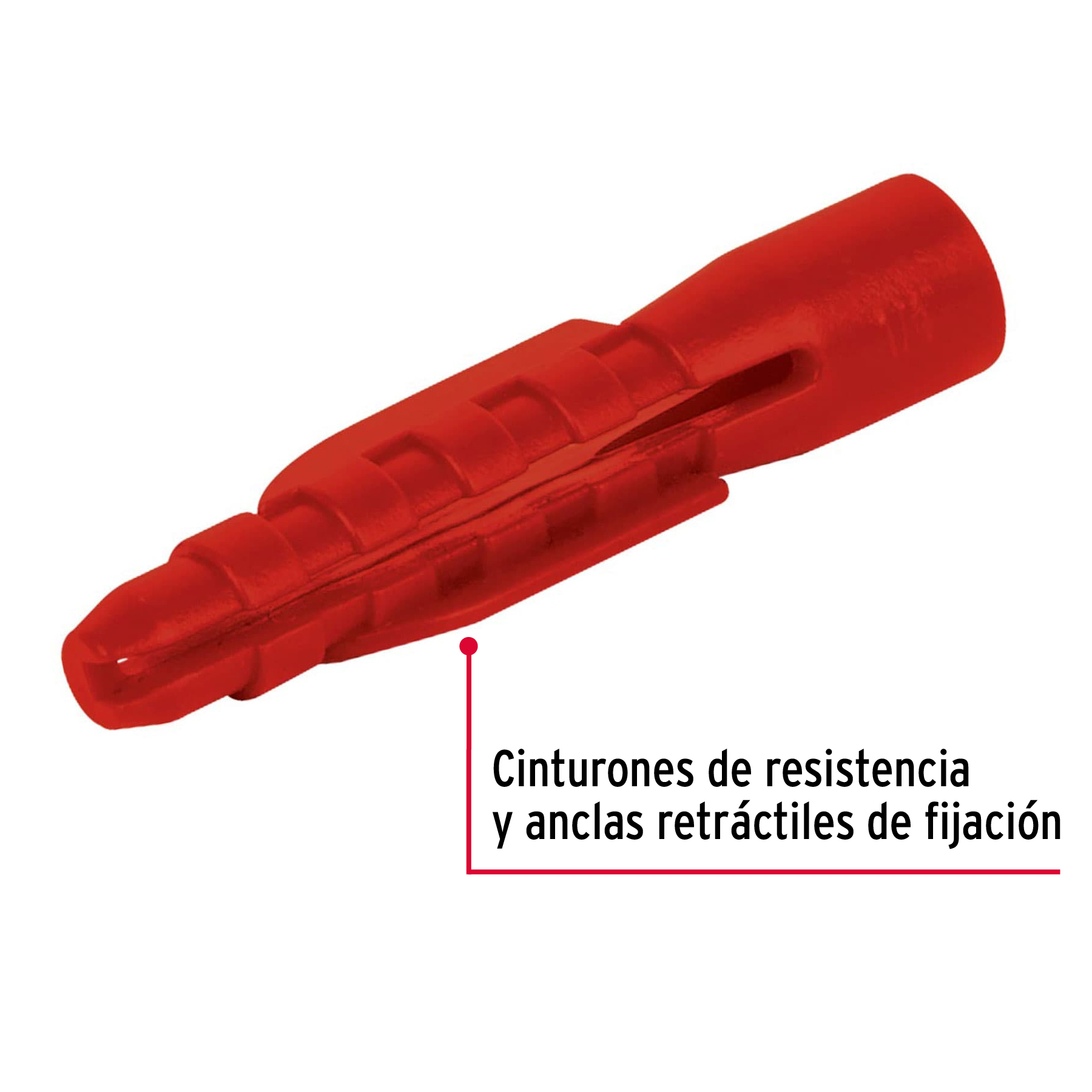 Taquete de 1/4", de plastico, bolsa 50 piezas