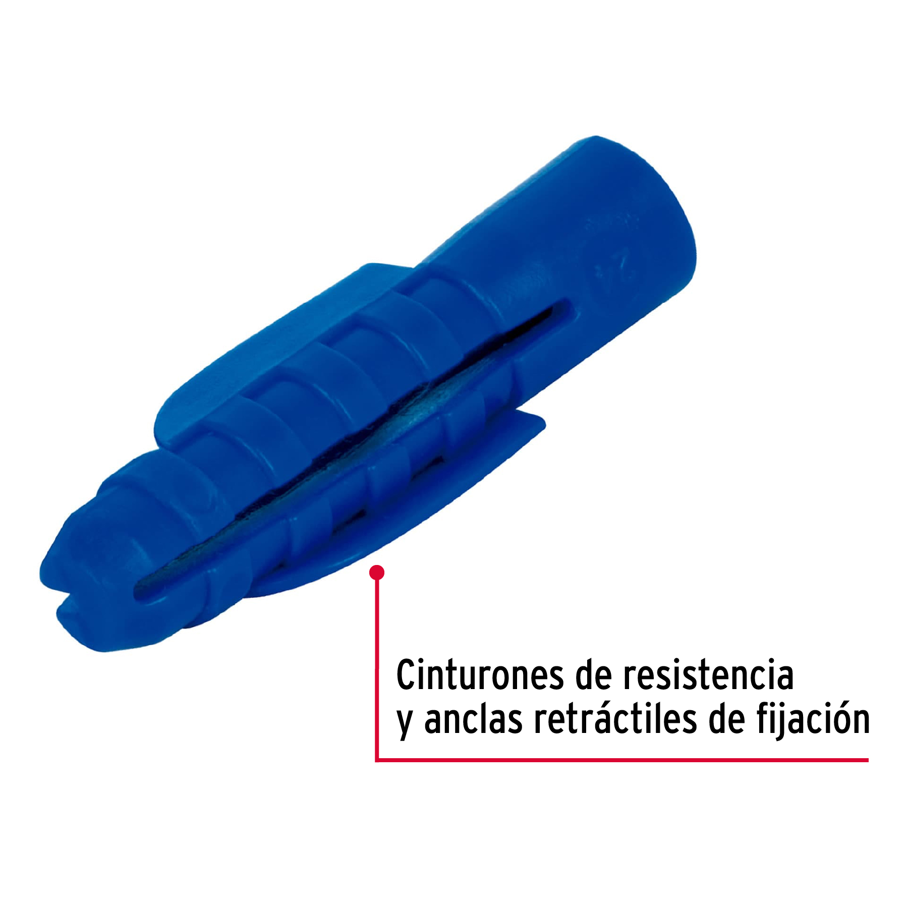 Taquete de 3/8", de plastico, bolsa 50 piezas