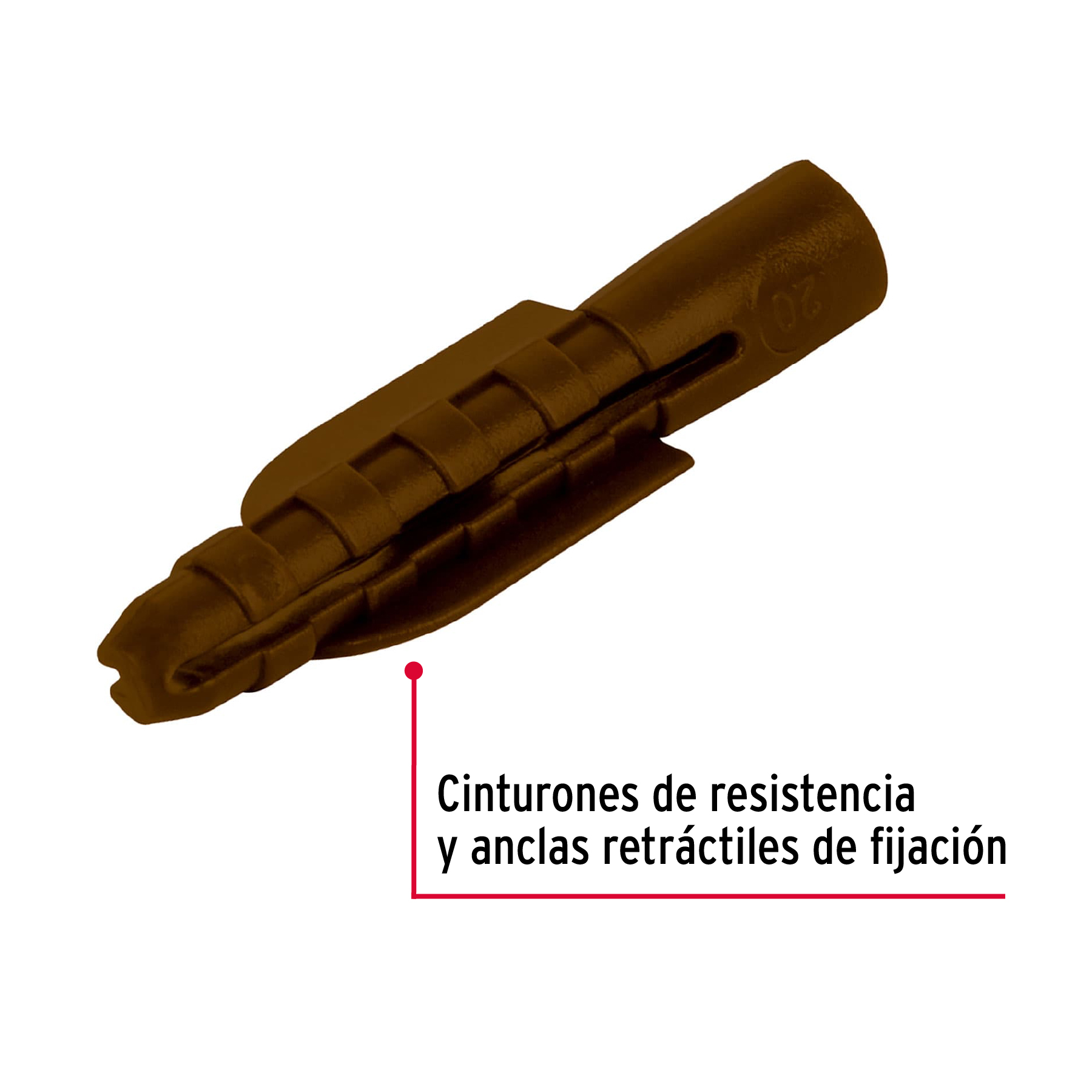 Taquete de 5/16", de plastico, bolsa 50 piezas