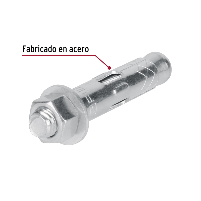 Taquete de expansión, 1/2" con tornillo, caja 25 piezas