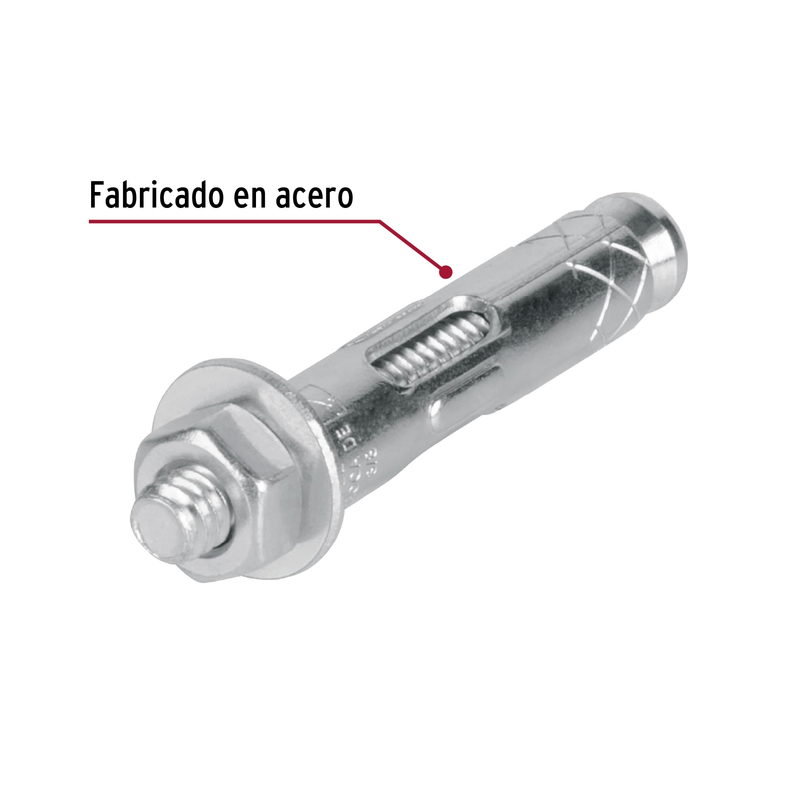 Taquete de expansión, 1/4" con tornillo, bolsa 4 pzas