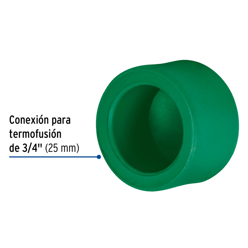 Tapón de PPR, 3/4", 25mm