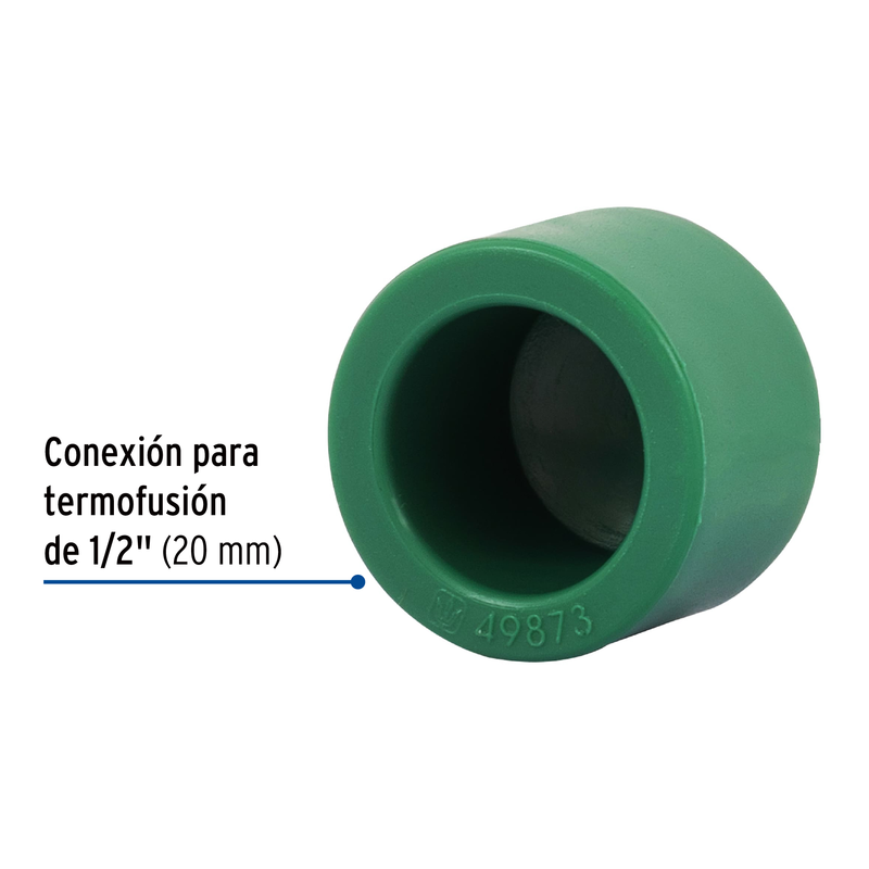 Tapón de PPR, 1/2", 20mm