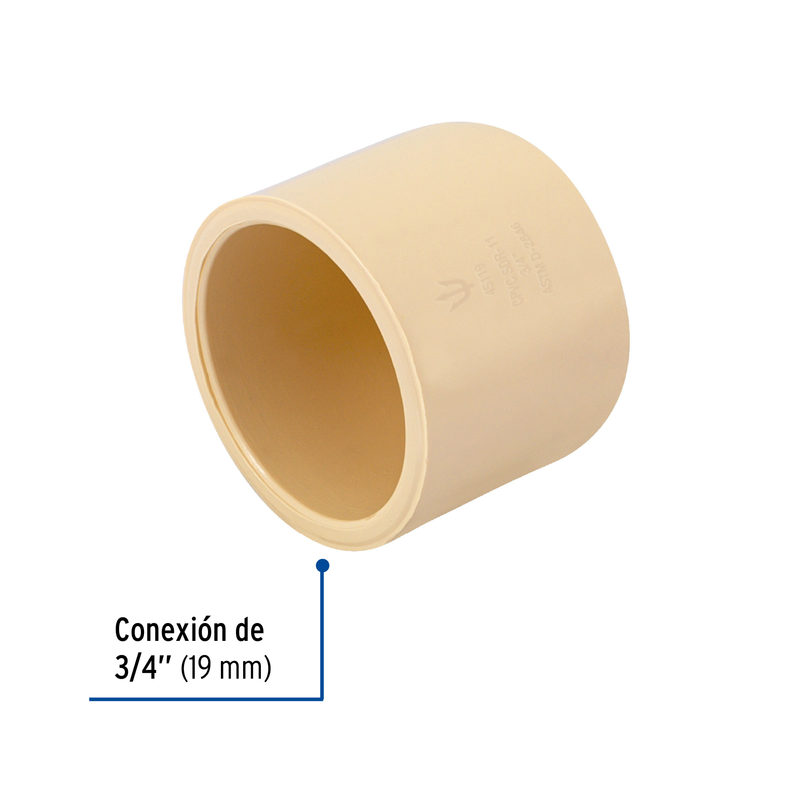 Tapón de CPVC, 3/4"