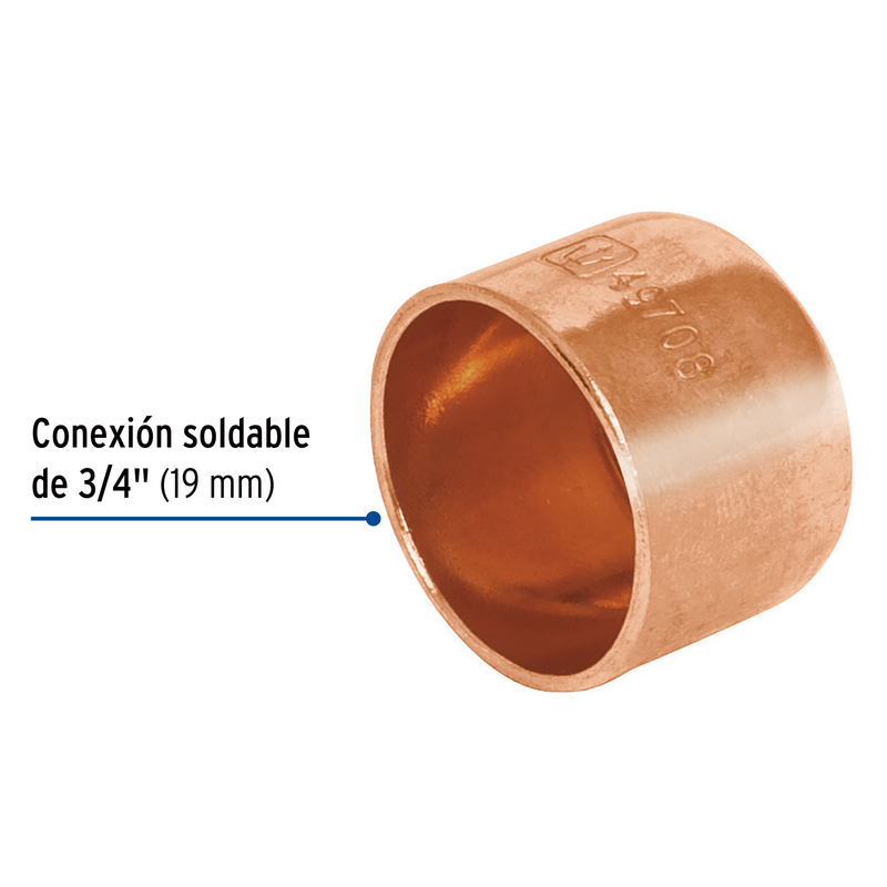Tapón de cobre, 3/4"