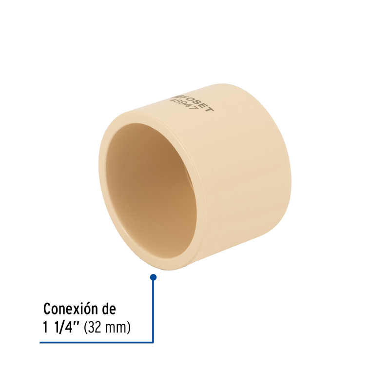 Tapón de CPVC 1-1/4", FOSET