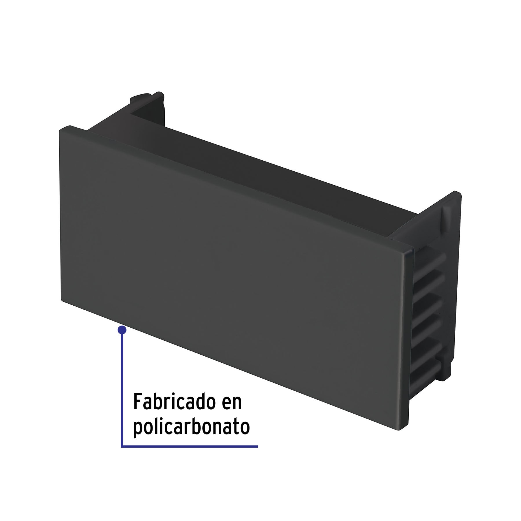 Tapón ciego, 1 módulo, línea Española, color negro