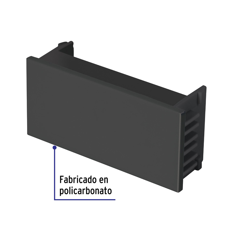 Tapón ciego, 1 módulo, línea Española, color negro, VOLTECK