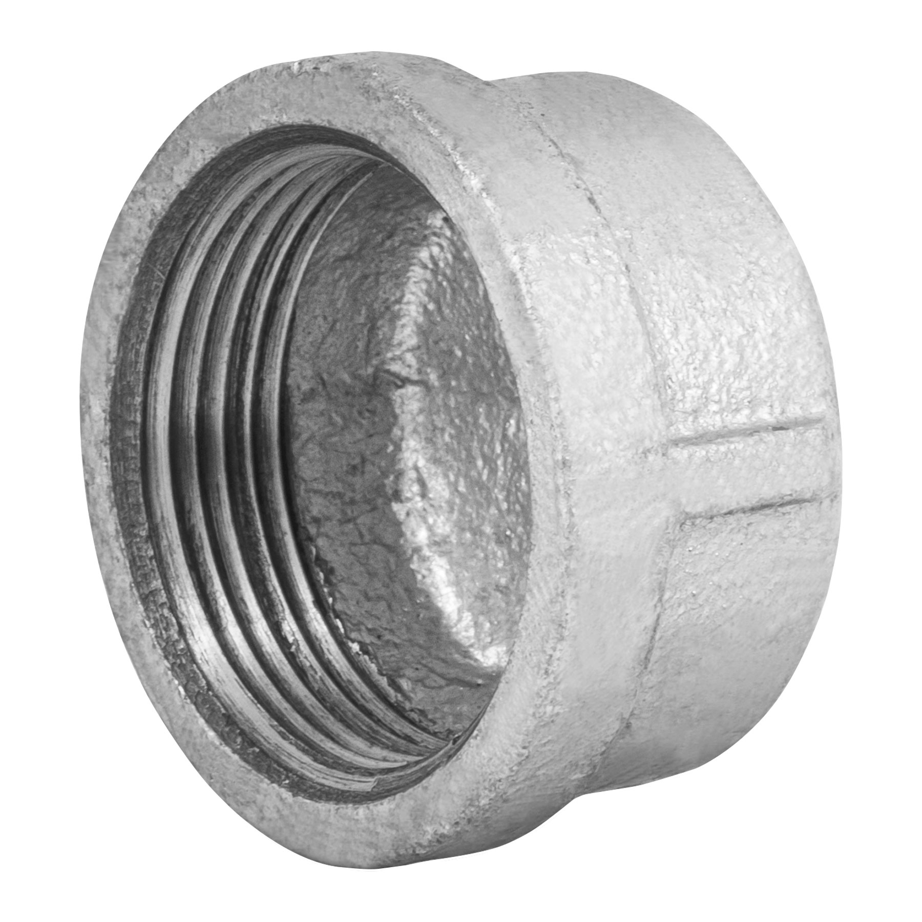 Tapón capa, acero galvanizado, 1-1/4"