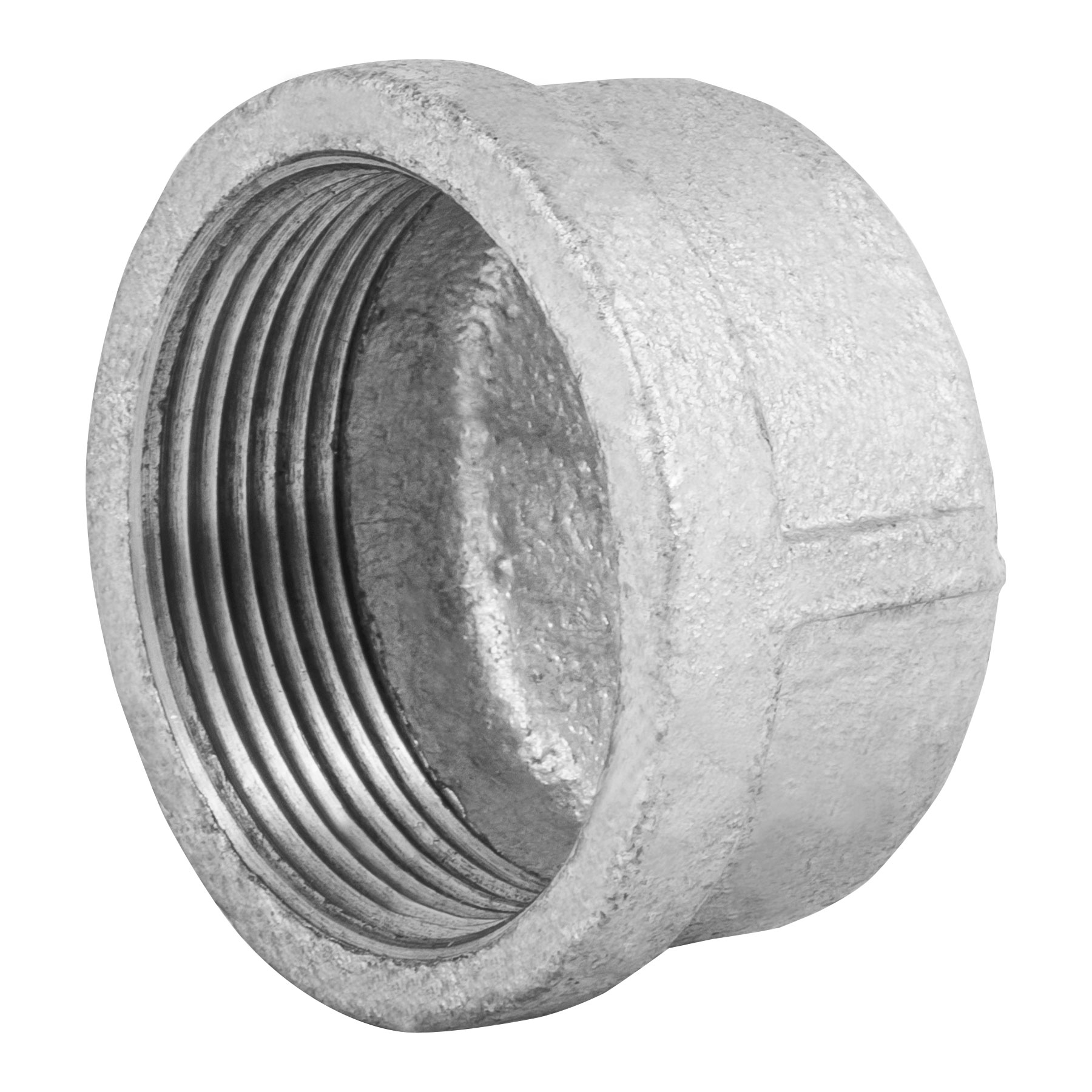 Tapón capa, acero galvanizado, 1-1/2"