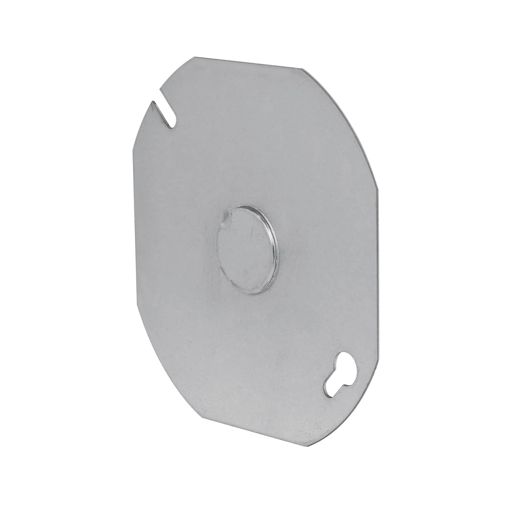 Tapa de acero para caja octagonal 4x4"
