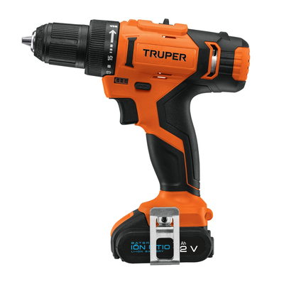 Taladro inalámbrico, batería ion litio, 12 V, 3/8"