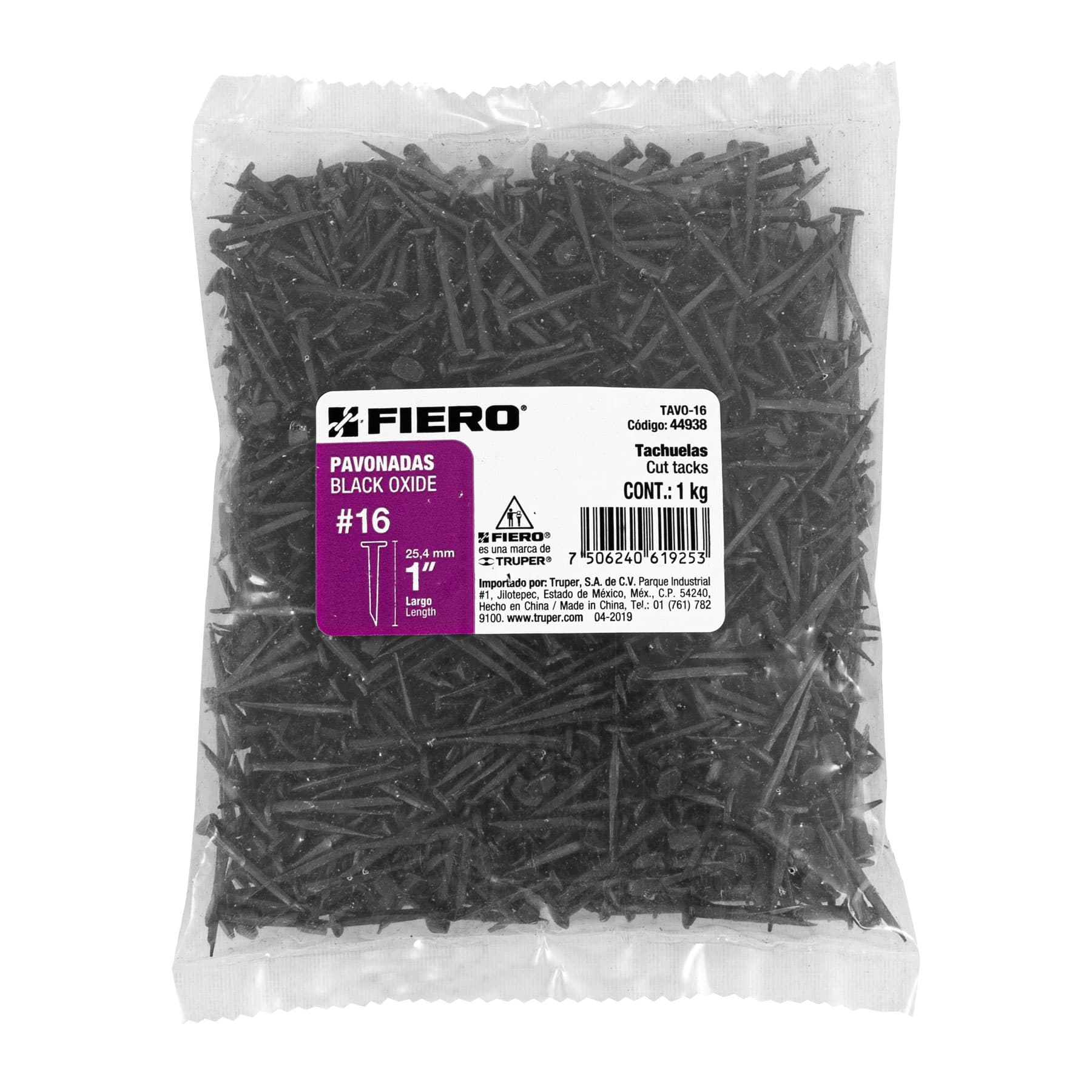 Tachuela pavonada, No. 16, bolsa 1 kg