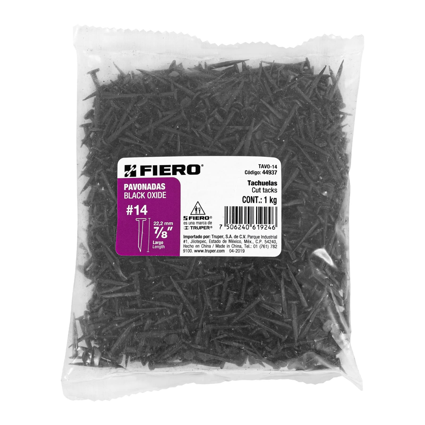 Tachuela pavonada, No. 14, bolsa 1 kg