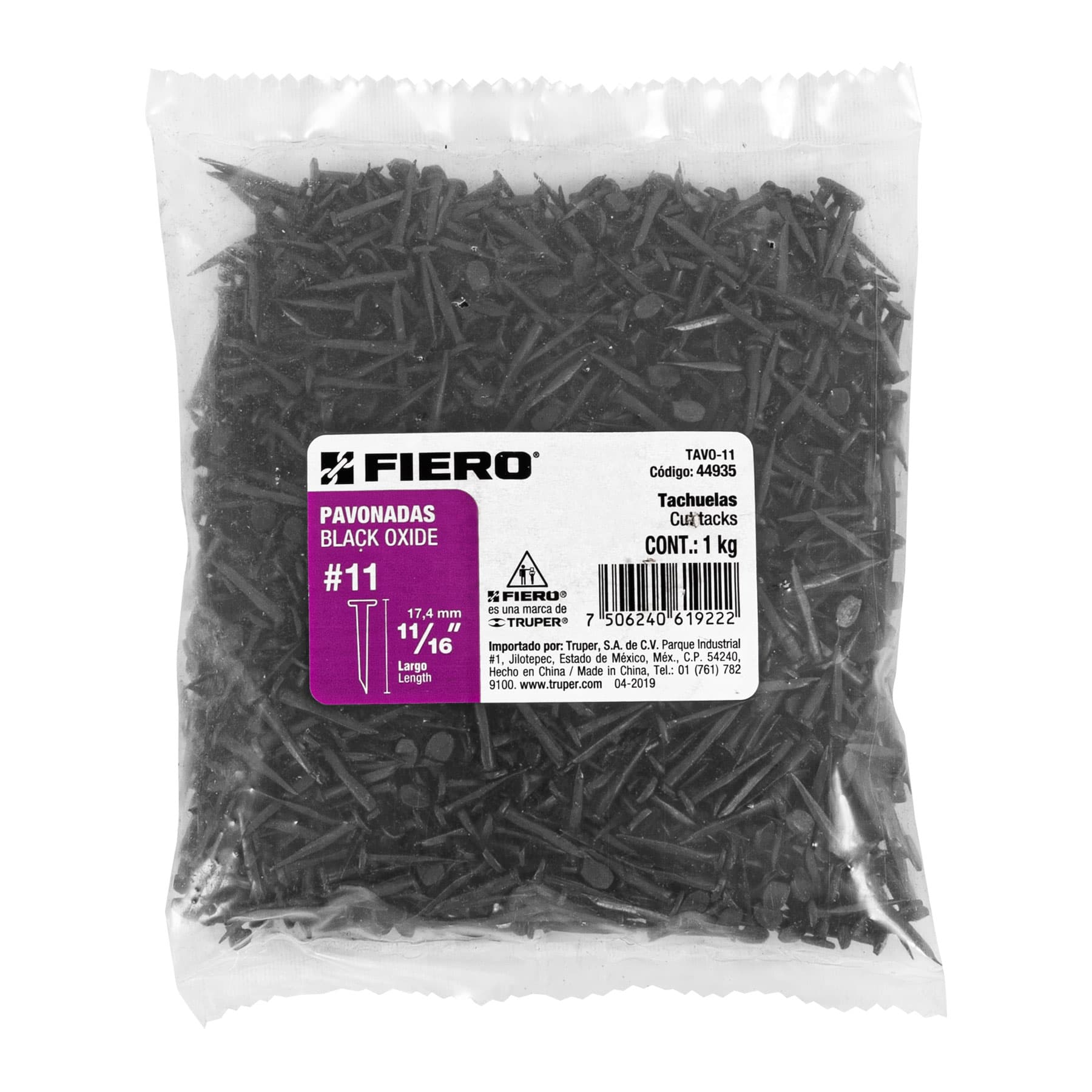 Tachuela pavonada, No. 11, bolsa 1 kg