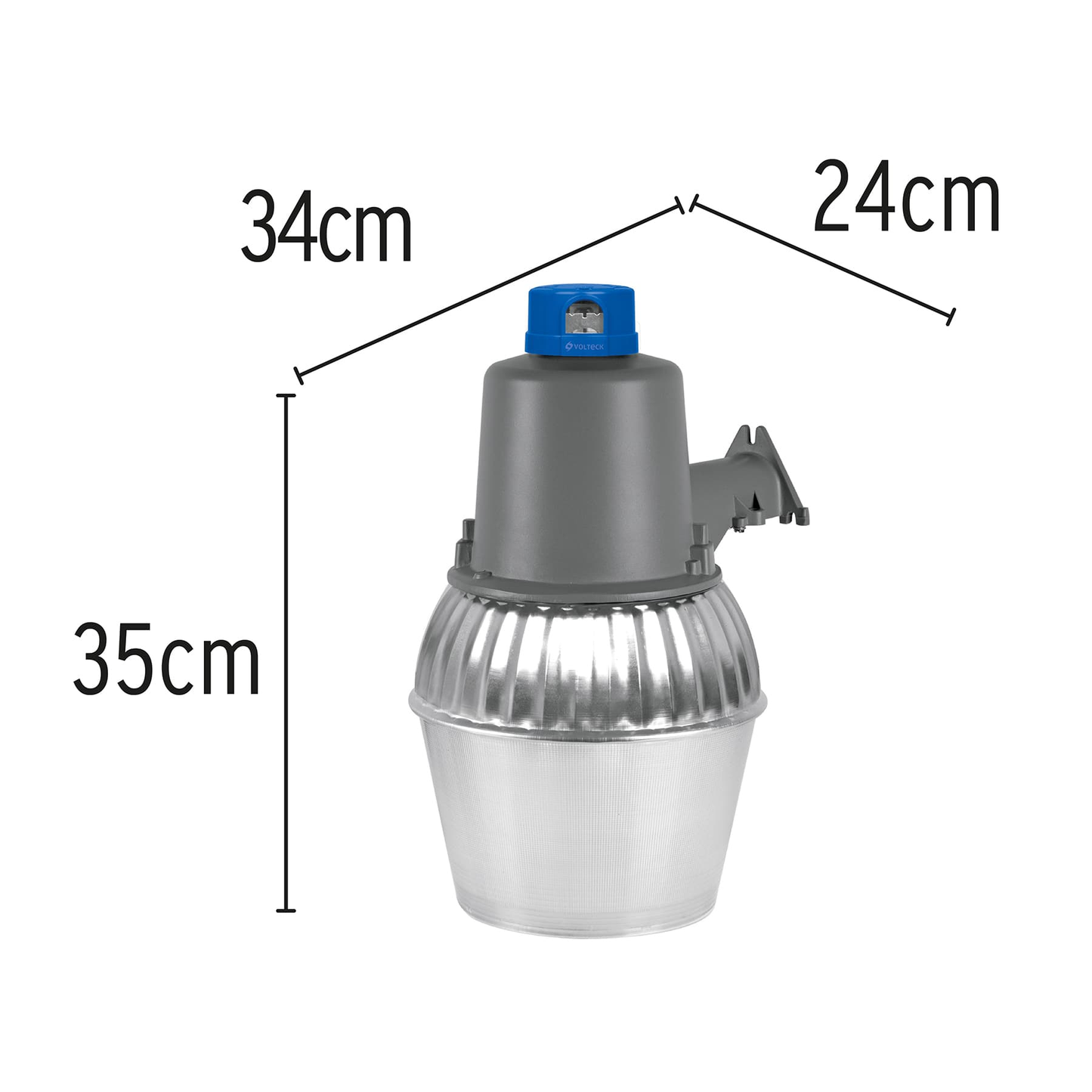 Suburbano metálico con fotocelda, 45W, 6500K, Fluorescente