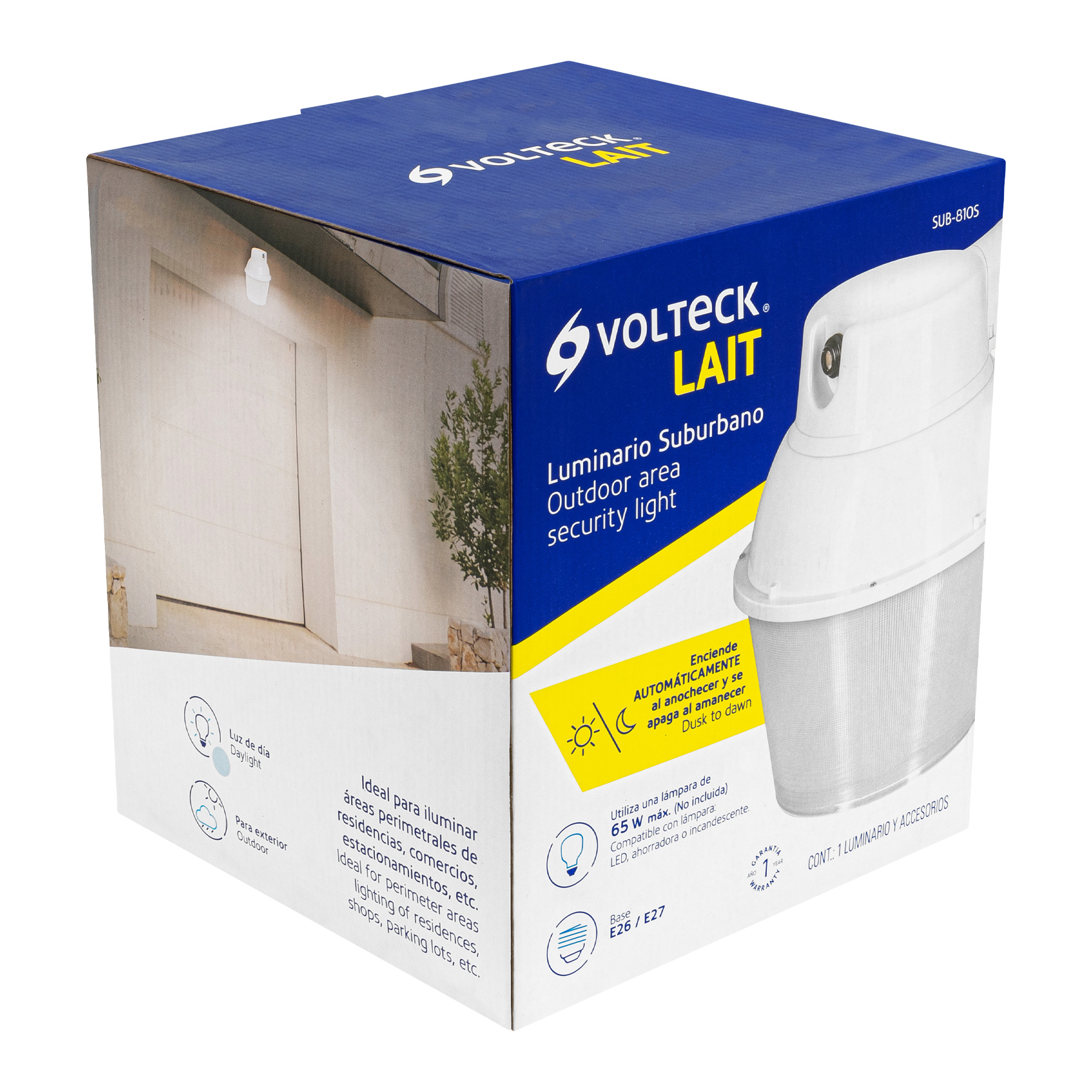 Suburbano estándar de policarbonato, con fotocelda, sin foco