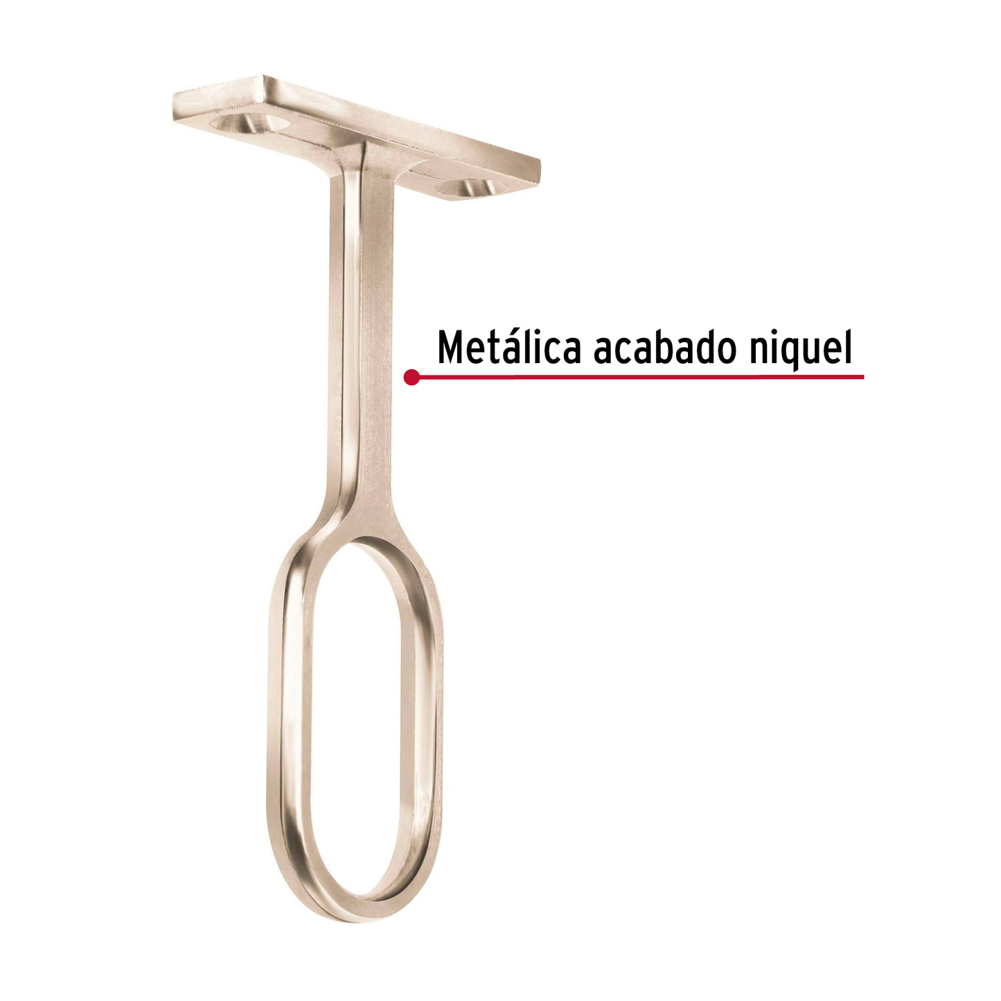 Soporte central para tubo ovalado de closet