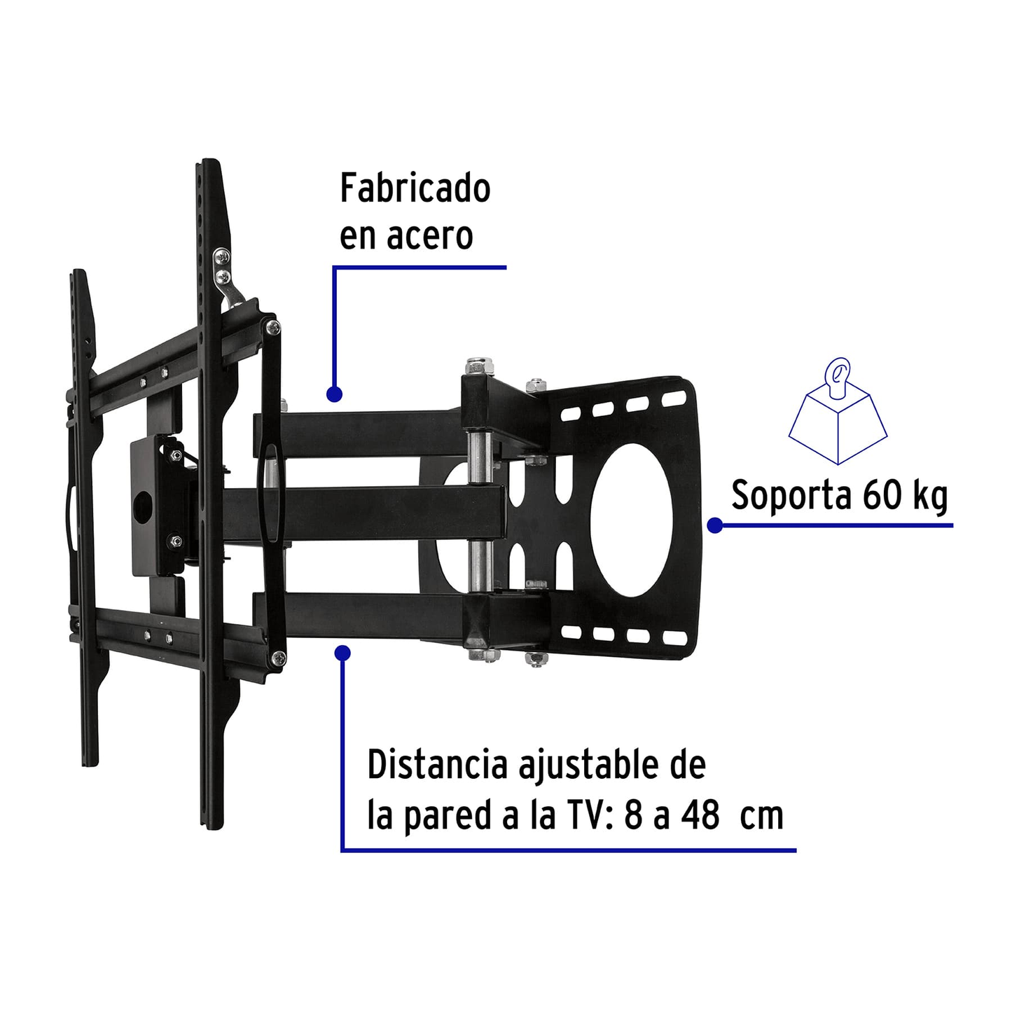Soporte para TV, articulado, 26"-65"