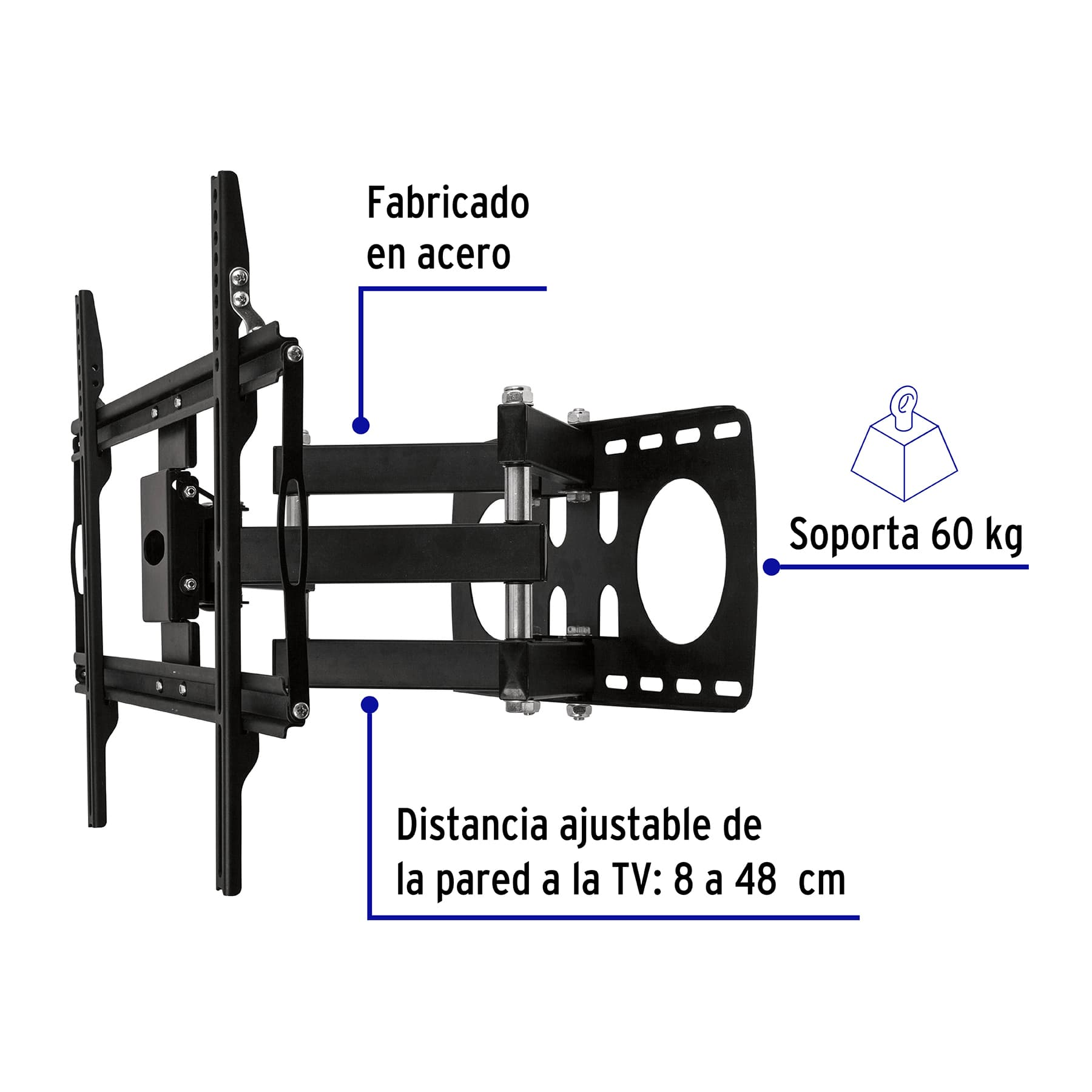 Soporte para TV, articulado, 26"-65"