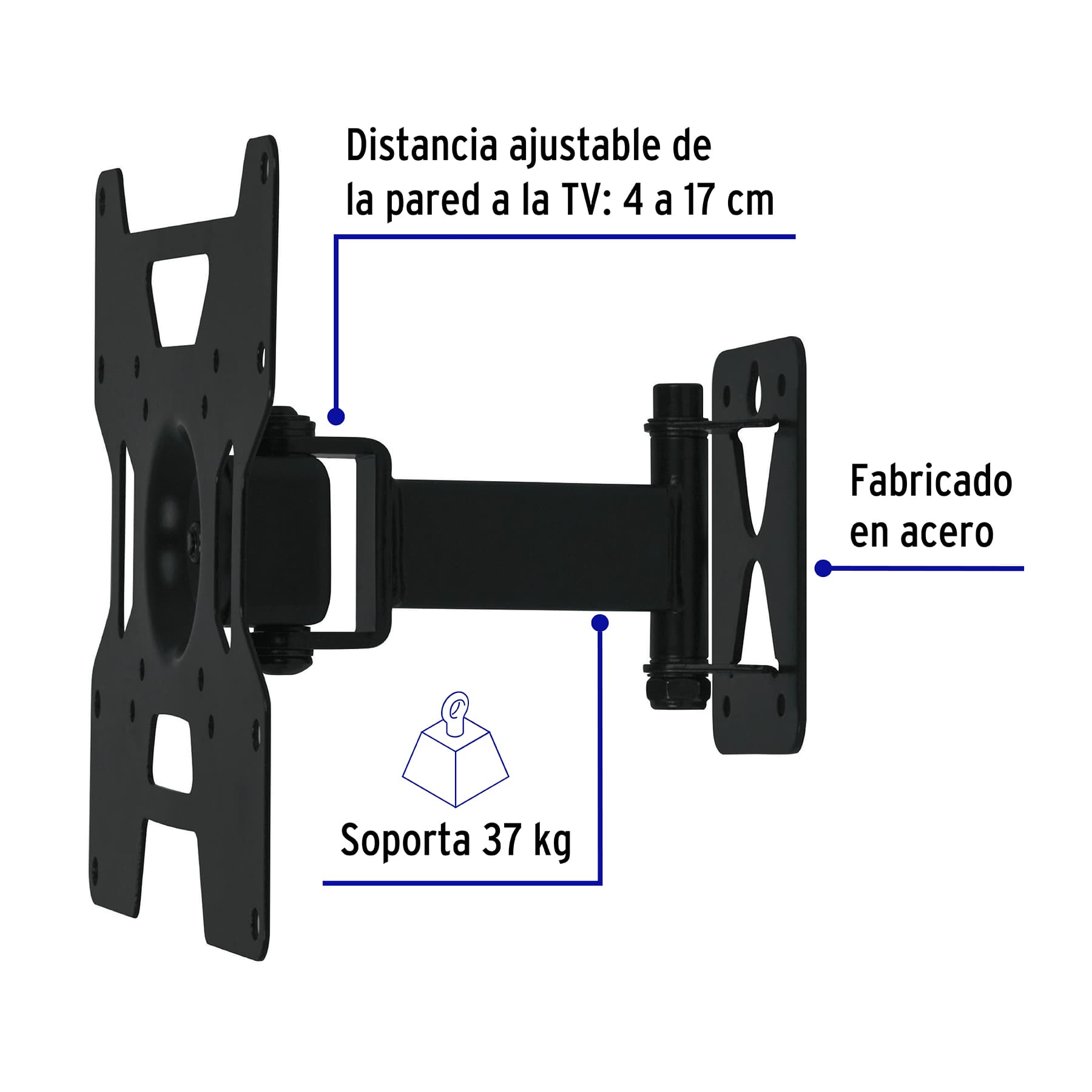Soporte para TV, articulado, 23"-37"