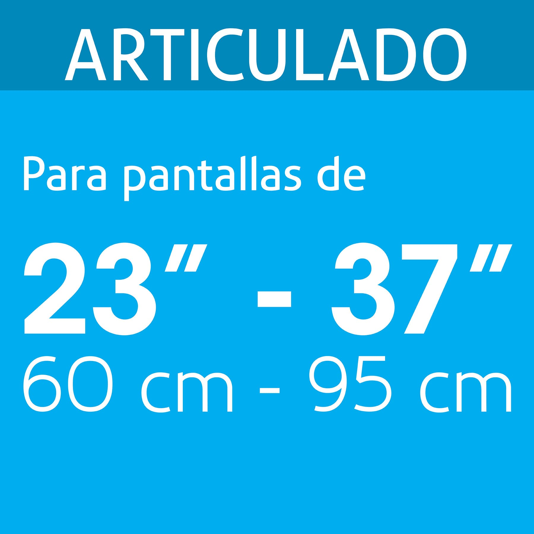 Soporte para TV, articulado, 23"-37"