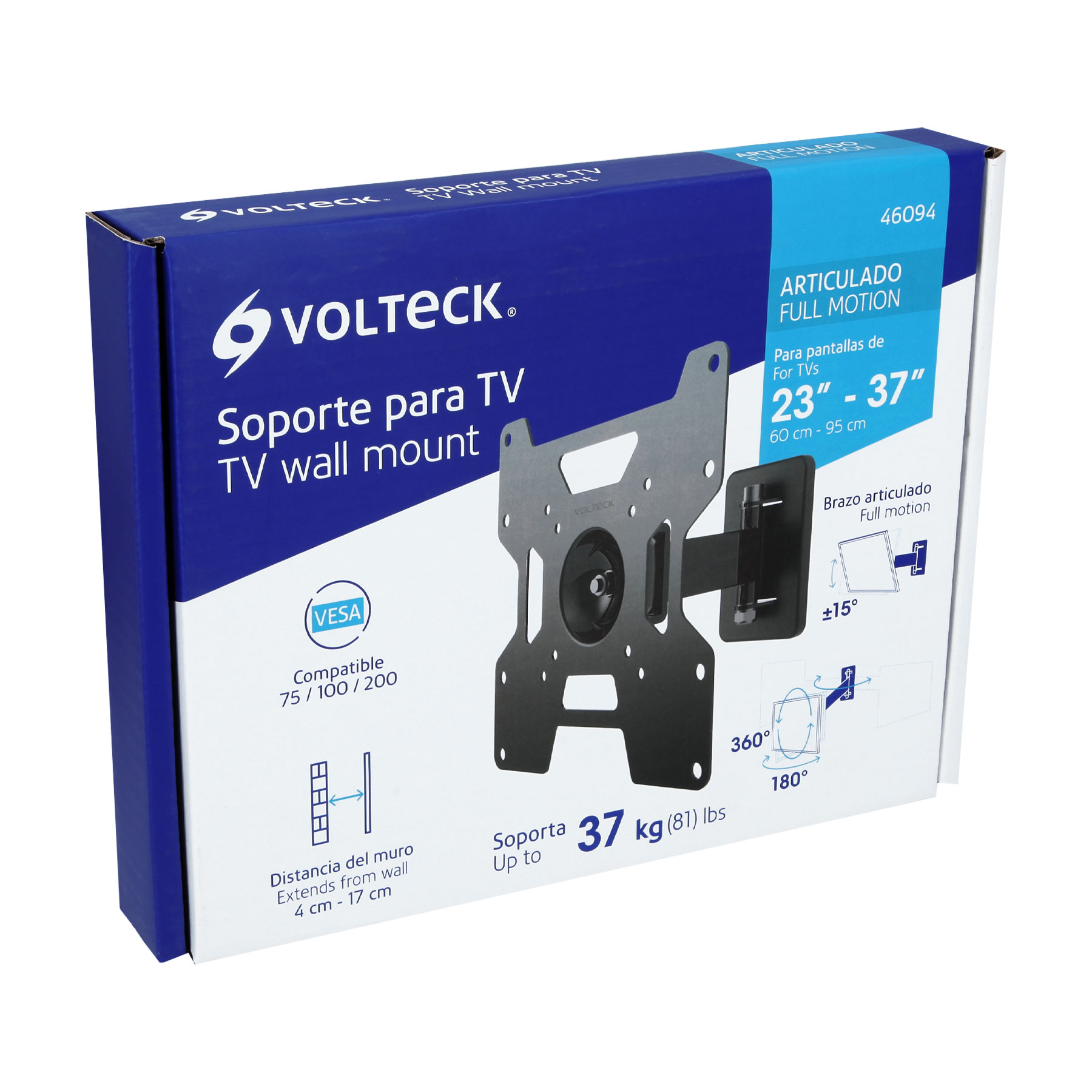 Soporte para TV, articulado, 23"-37"