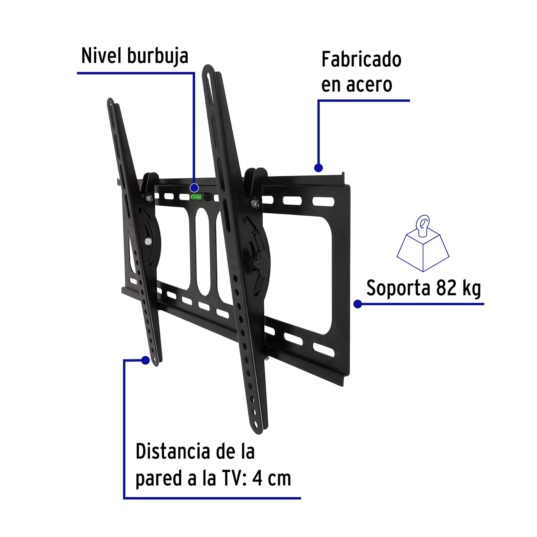 Soporte para TV con inclinación ajustable, 26"-65"