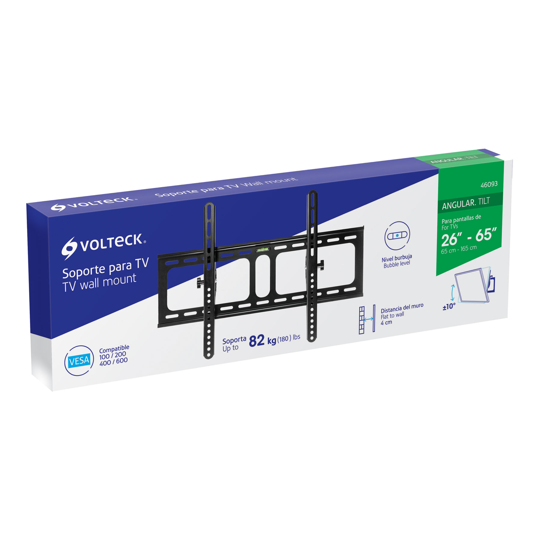 Soporte para TV con inclinación ajustable, 26"-65"