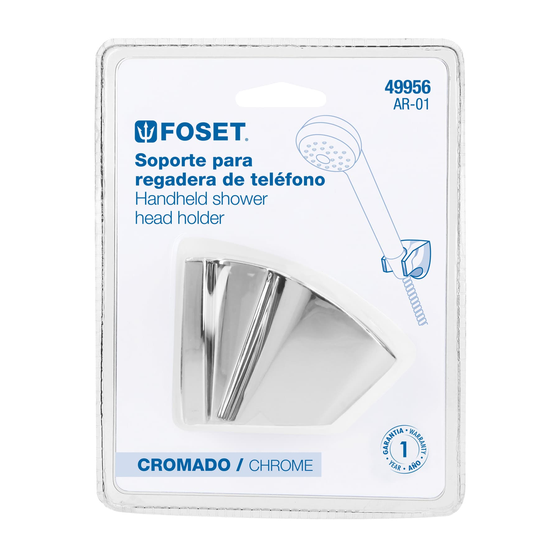 Soporte a pared, cromo