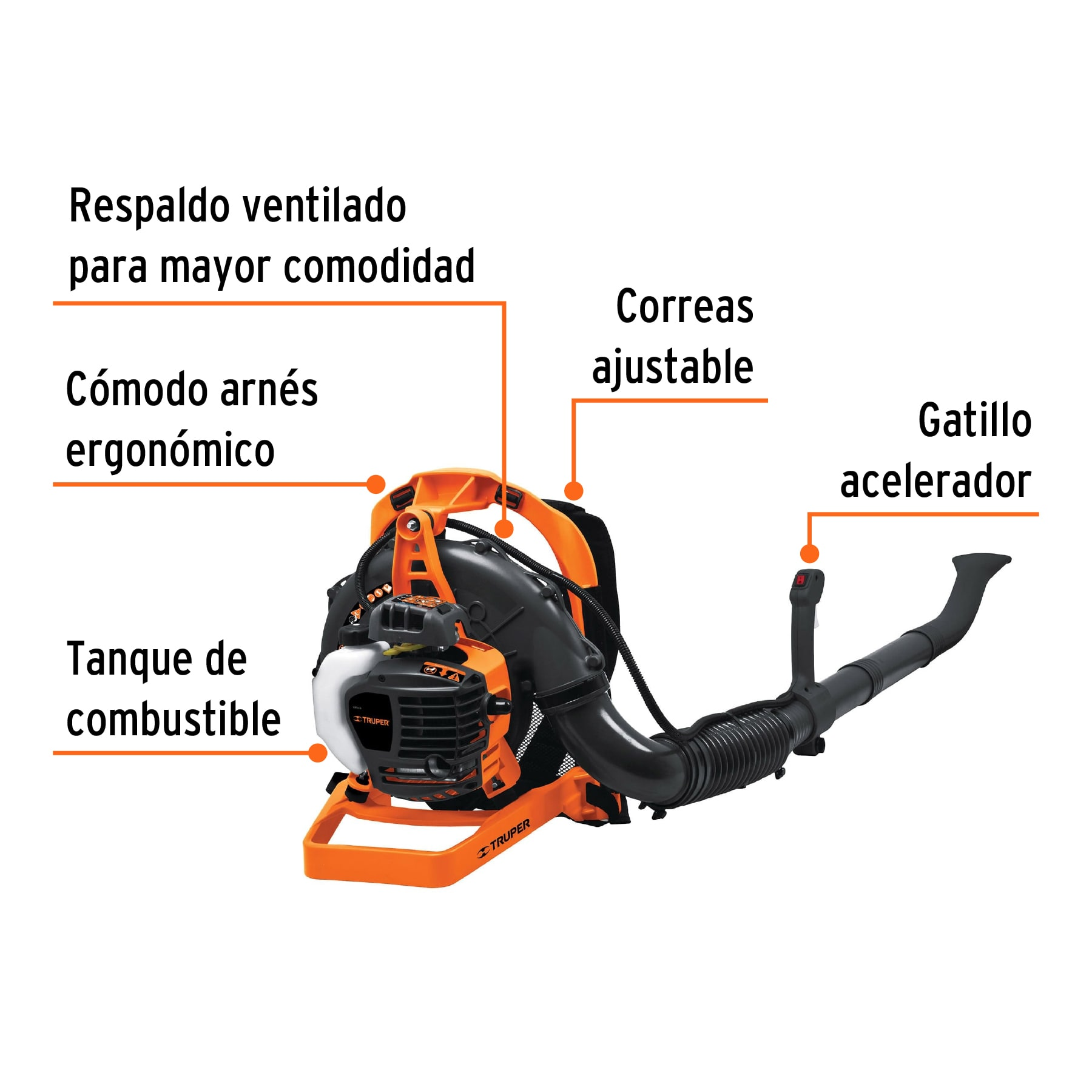 Sopladora a gasolina, 26 cc, tipo mochila sustituto 102970