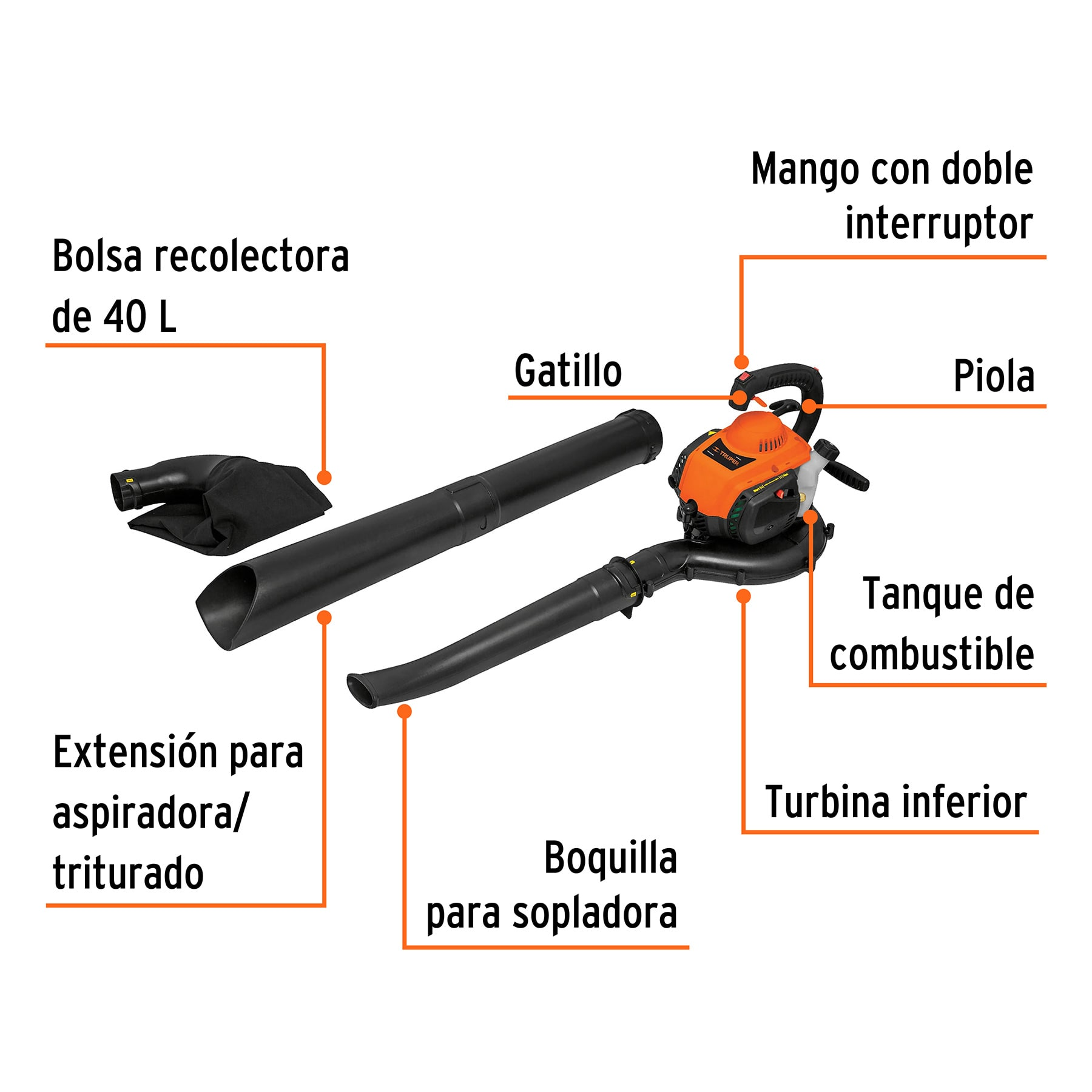 Sopladora a gasolina, 26 cc